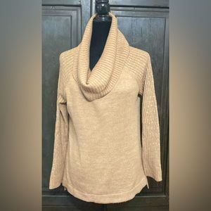 Design 365 OS tan sweater w/cowl neckline - Size Medium